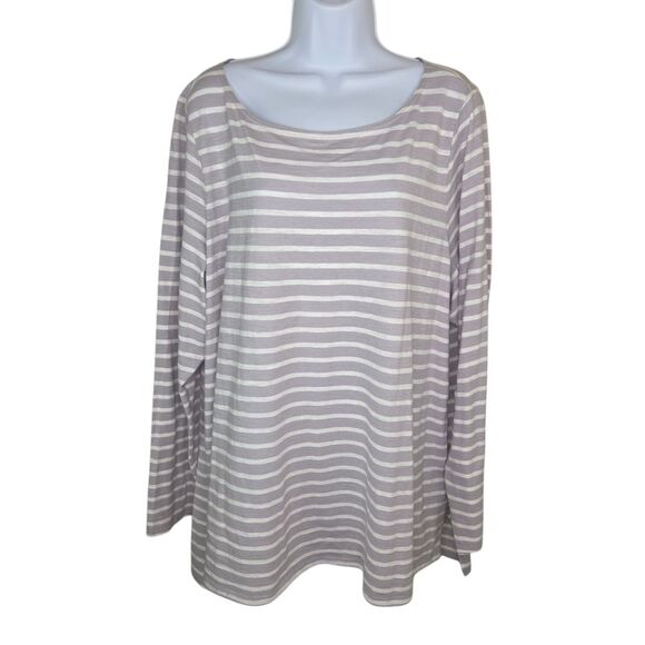 Eileen Fisher Organic Cotton Striped Plus Size Knit Top Size 3x - Picture 1 of 6
